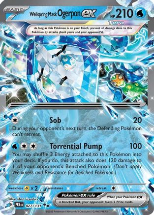 Image of Wellspring Mask Ogerpon ex 027/131  - Holofoil SV Prismatic Evolutions - Double Rare